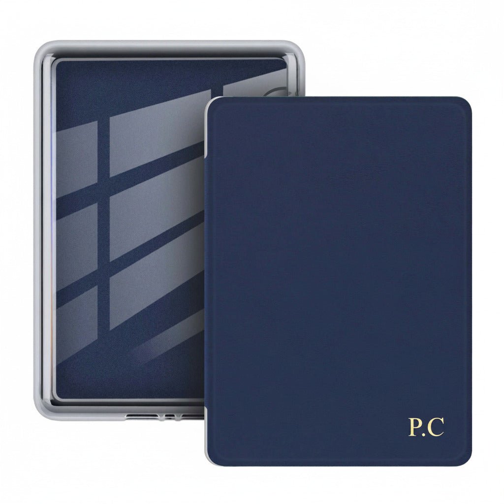 Blue Leather Kindle Case - Poly Bands
