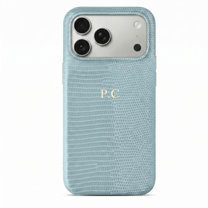 Blue Leather Snake iPhone Case - Poly Bands