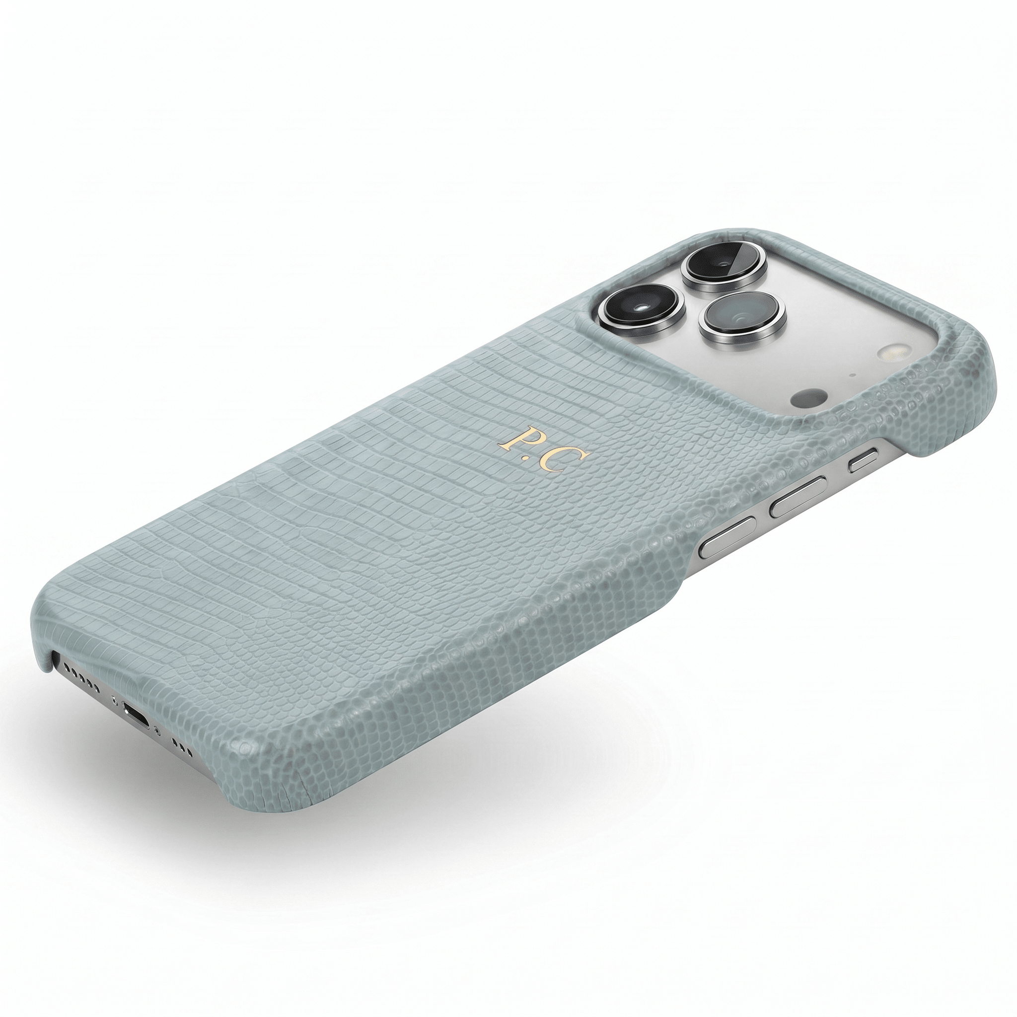 Blue Leather Snake iPhone Case - Poly Bands