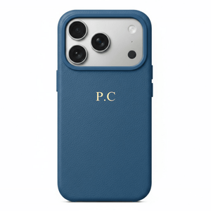 Blue Magnetic Leather iPhone Case - Poly Bands