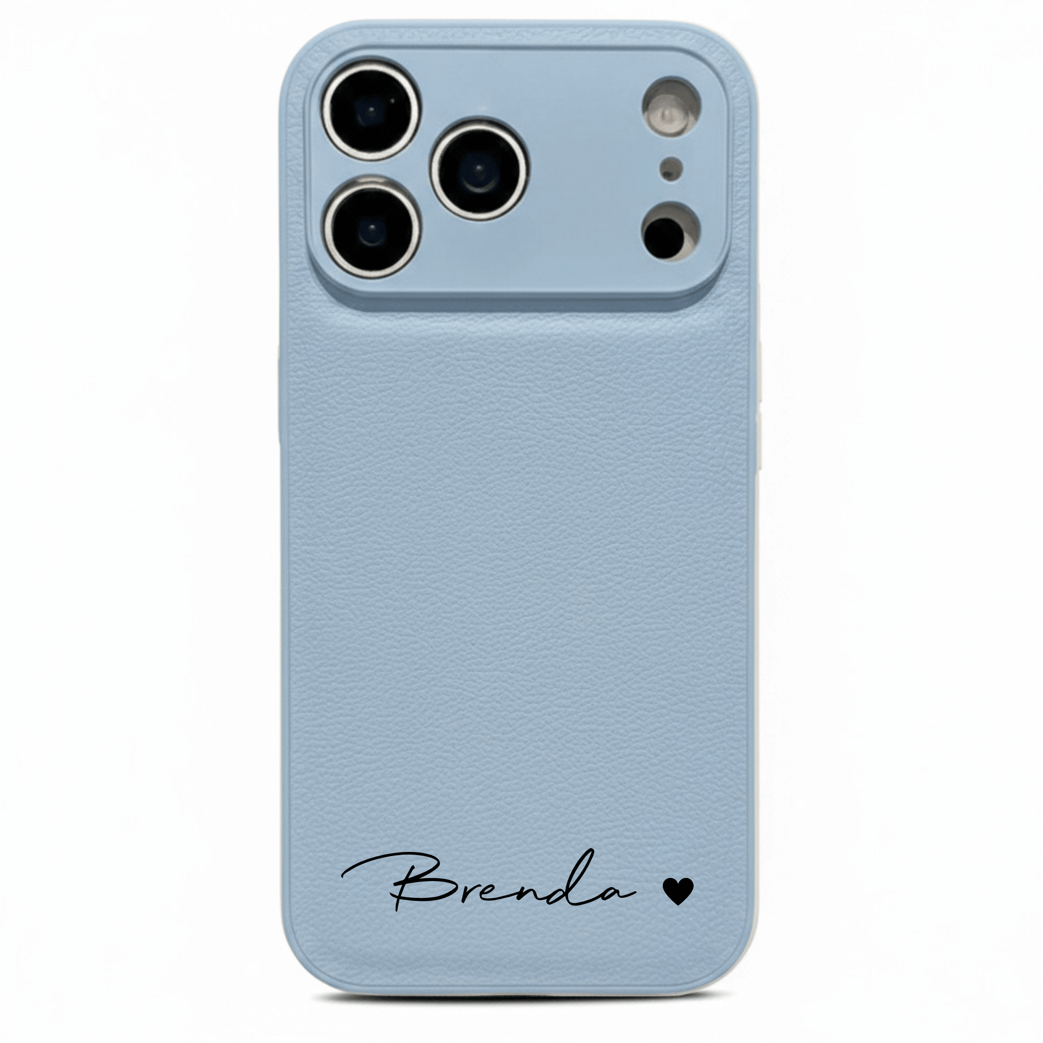 Blue Personalized Leather iPhone Case - Poly Bands