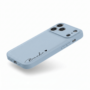 Blue Personalized Leather iPhone Case - Poly Bands