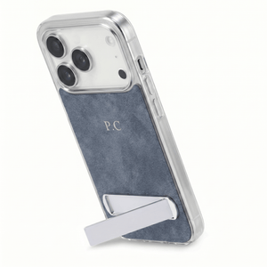 Blue Suede iPhone Case With Stand - Poly Bands