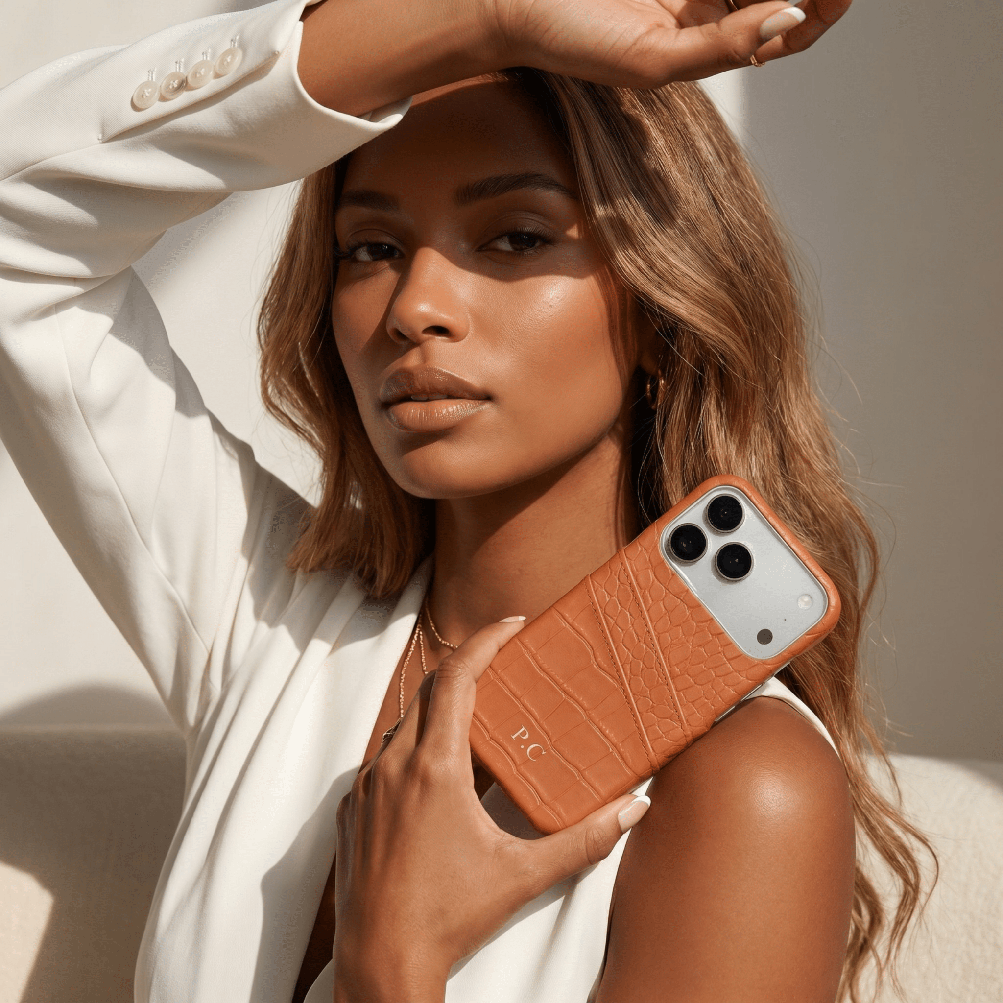 Brown Crocodile iPhone Case - Poly Bands