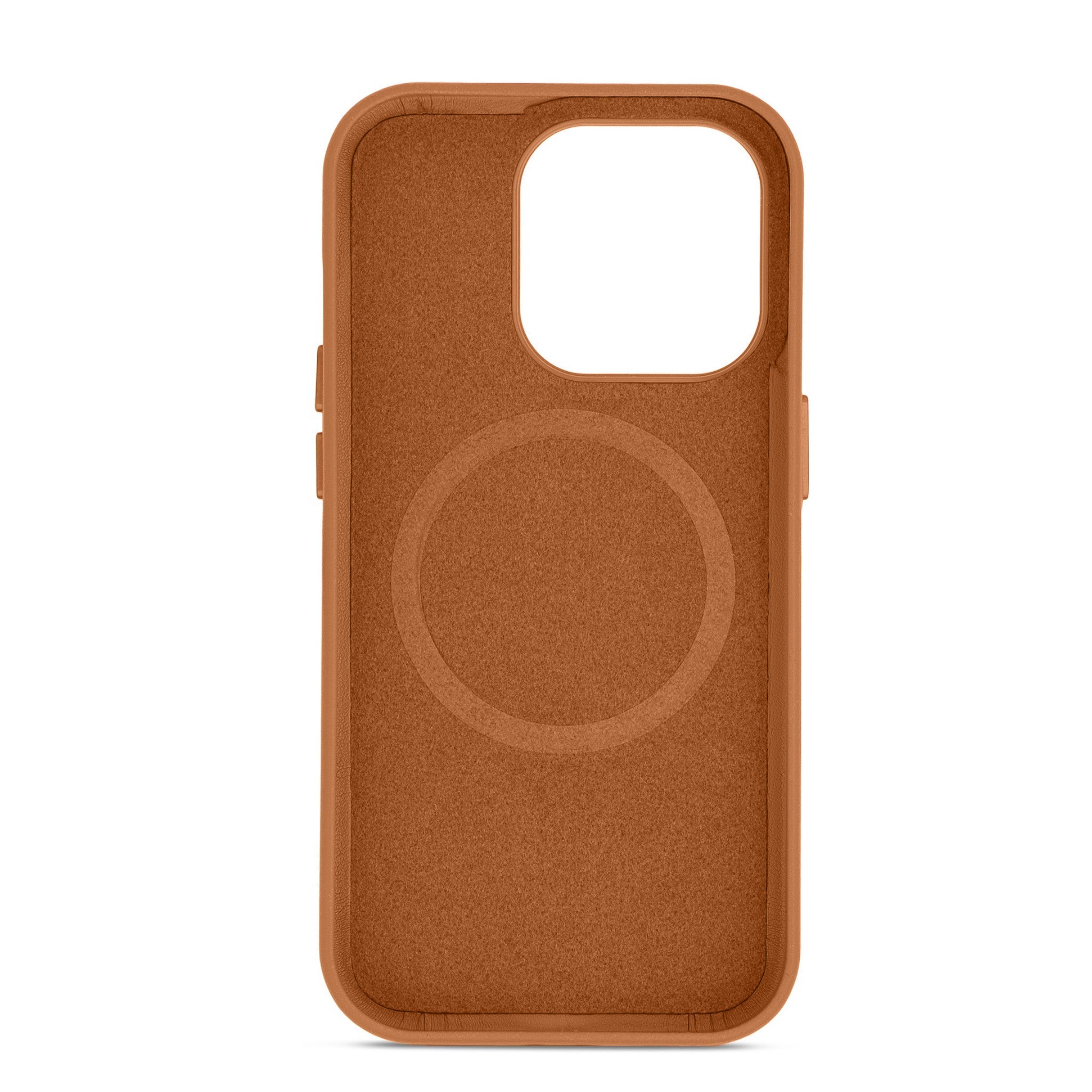 Brown Leather Magnetic iPhone Case with Pearl Strap - Poly Bands