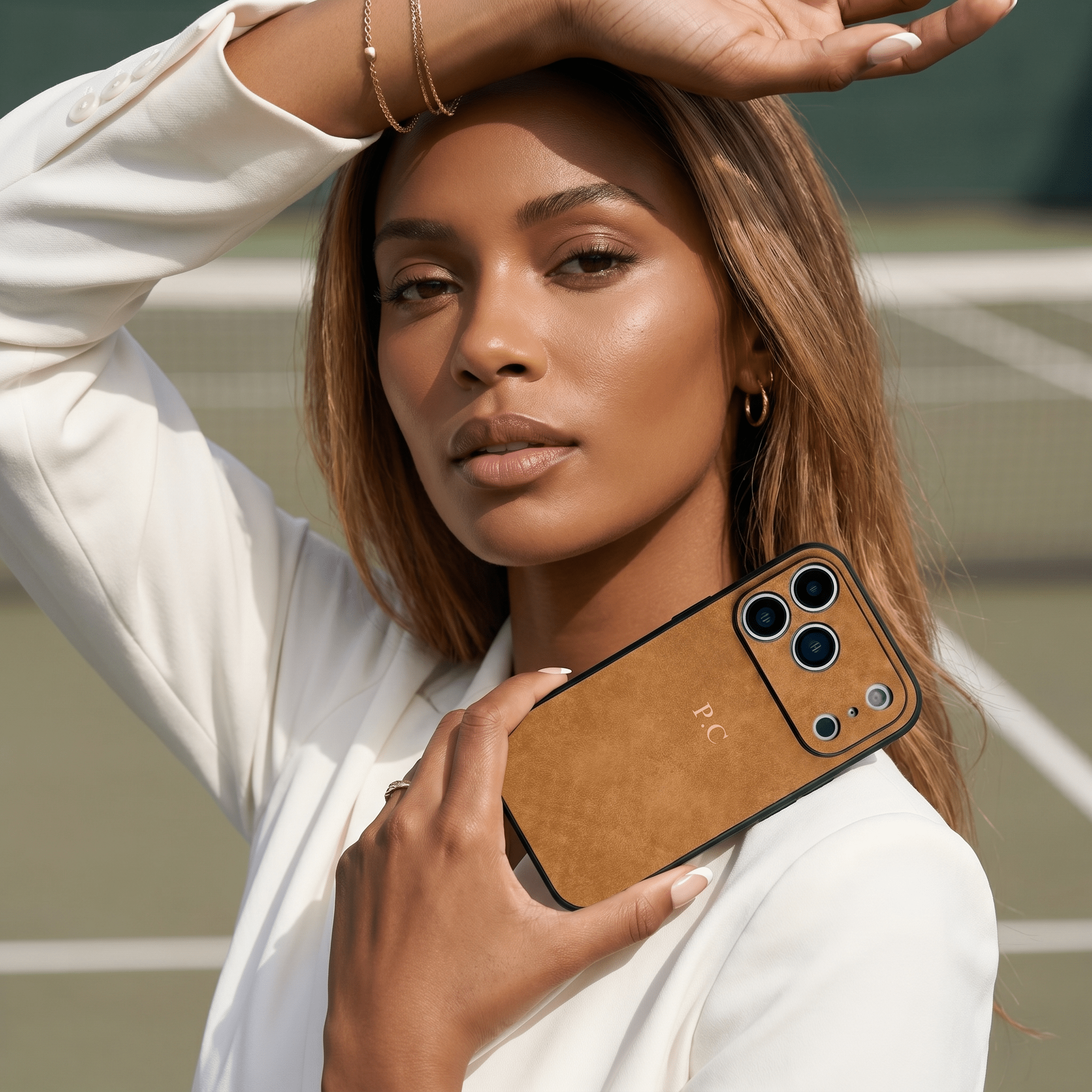 Brown Suede iPhone Case - Poly Bands