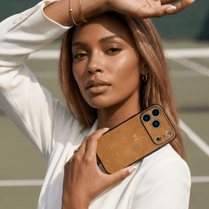 Brown Suede iPhone Case - Poly Bands