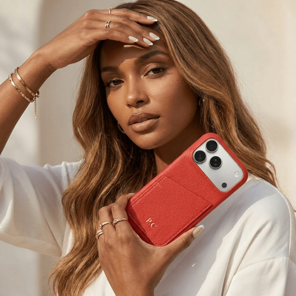 Card Holder Leather iPhone Case - Poly Bands
