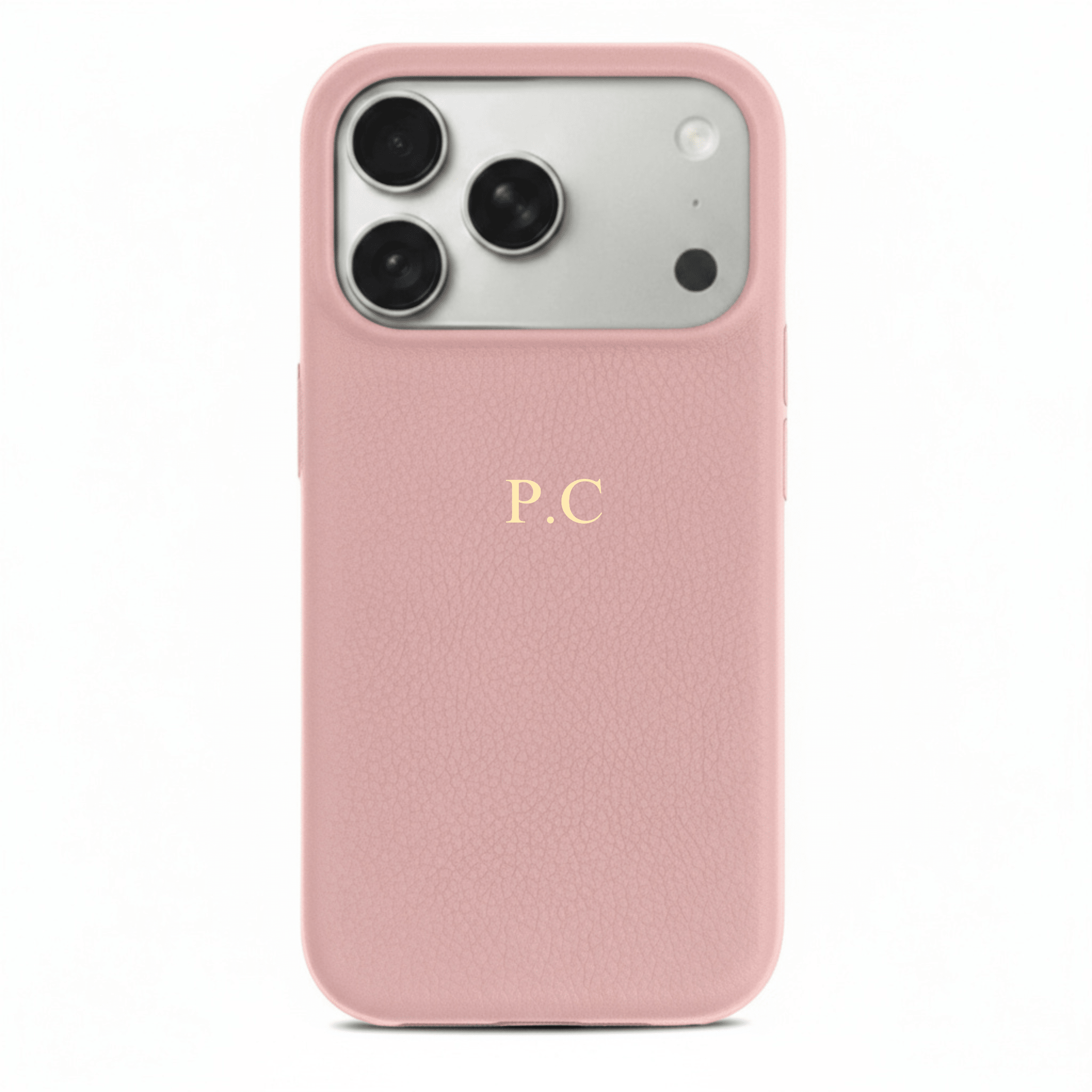 Coral pink Leather iPhone Case - Poly Bands