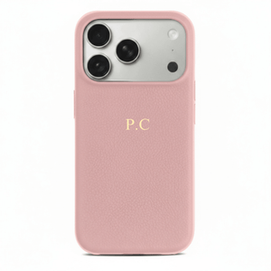 Coral pink Leather iPhone Case - Poly Bands