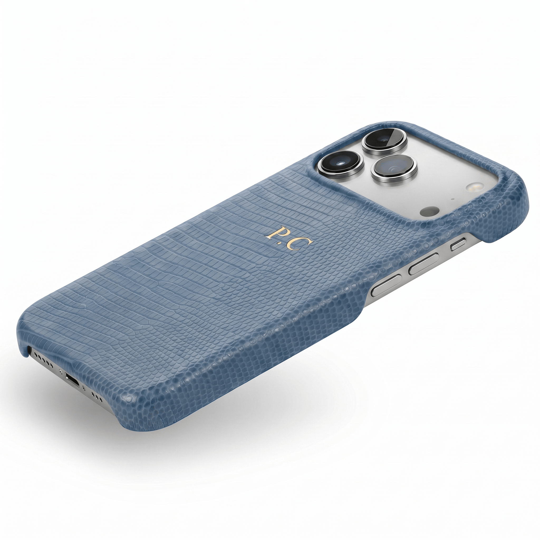 Dark Blue Leather Snake iPhone Case - Poly Bands