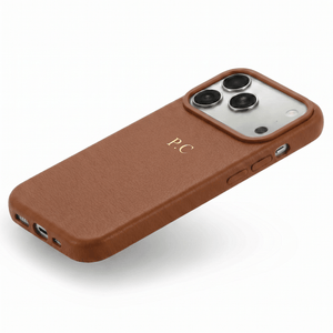 Dark Brown Magnetic Leather iPhone Case - Poly Bands