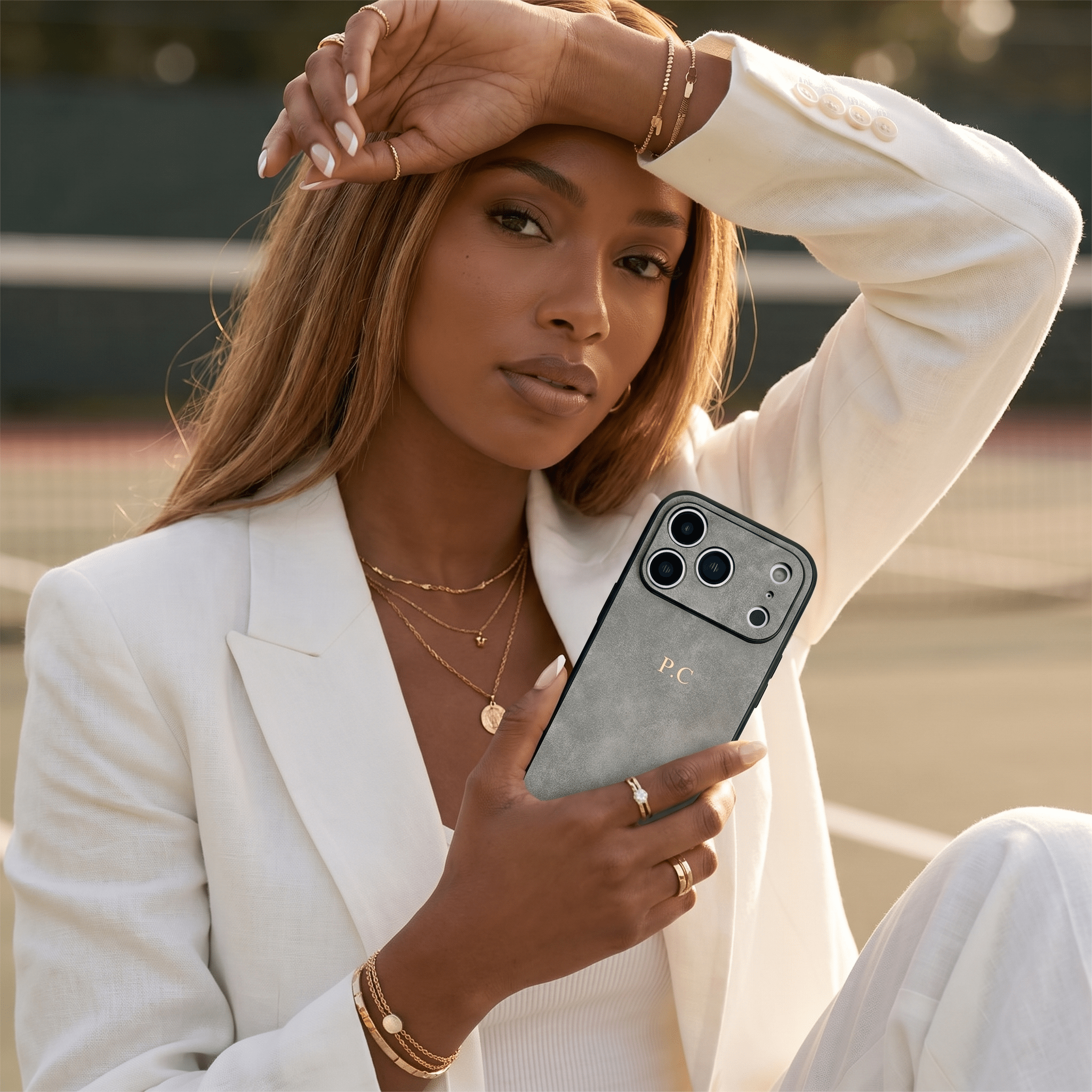 Gray Suede iPhone Case - Poly Bands