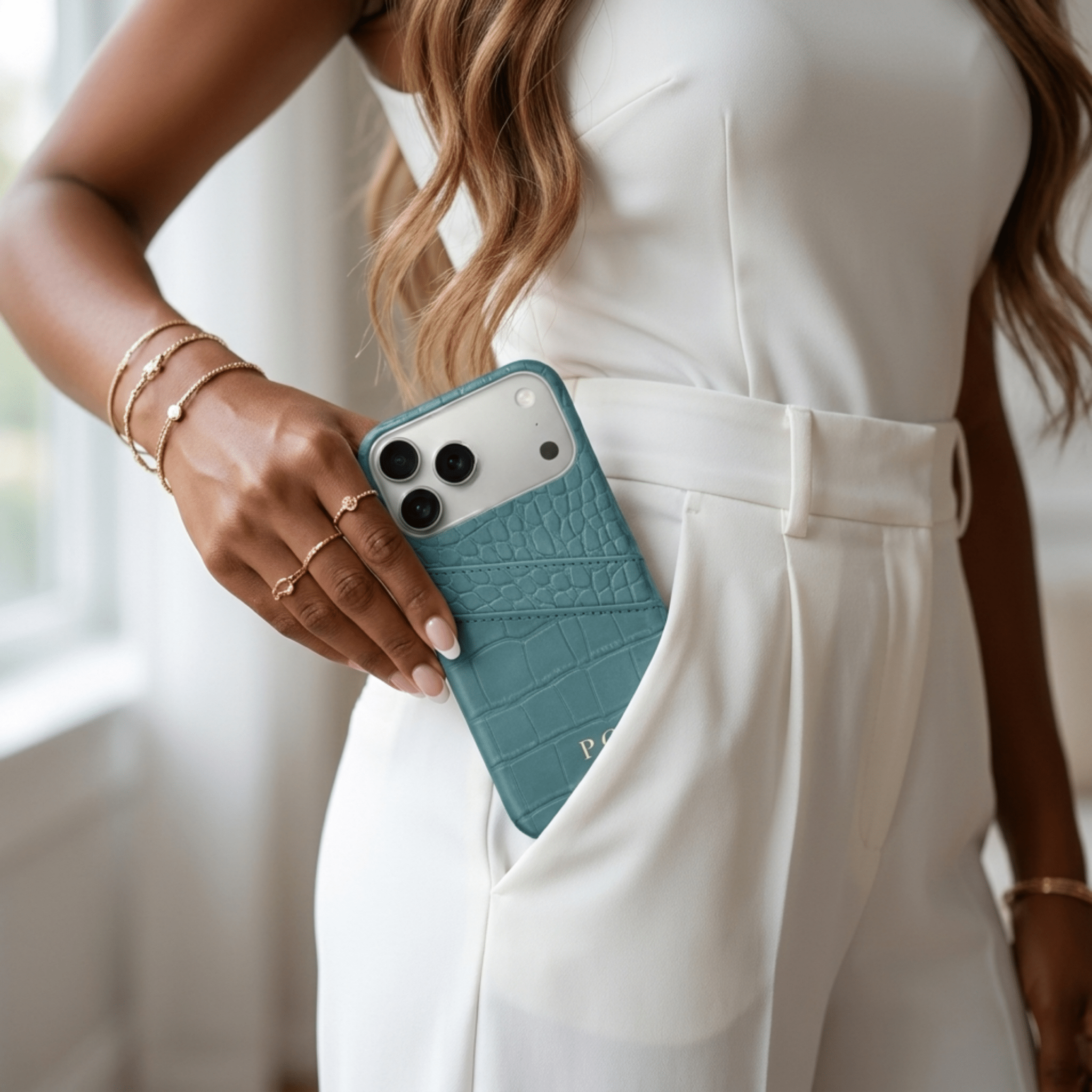 Green Crocodile iPhone Case - Poly Bands