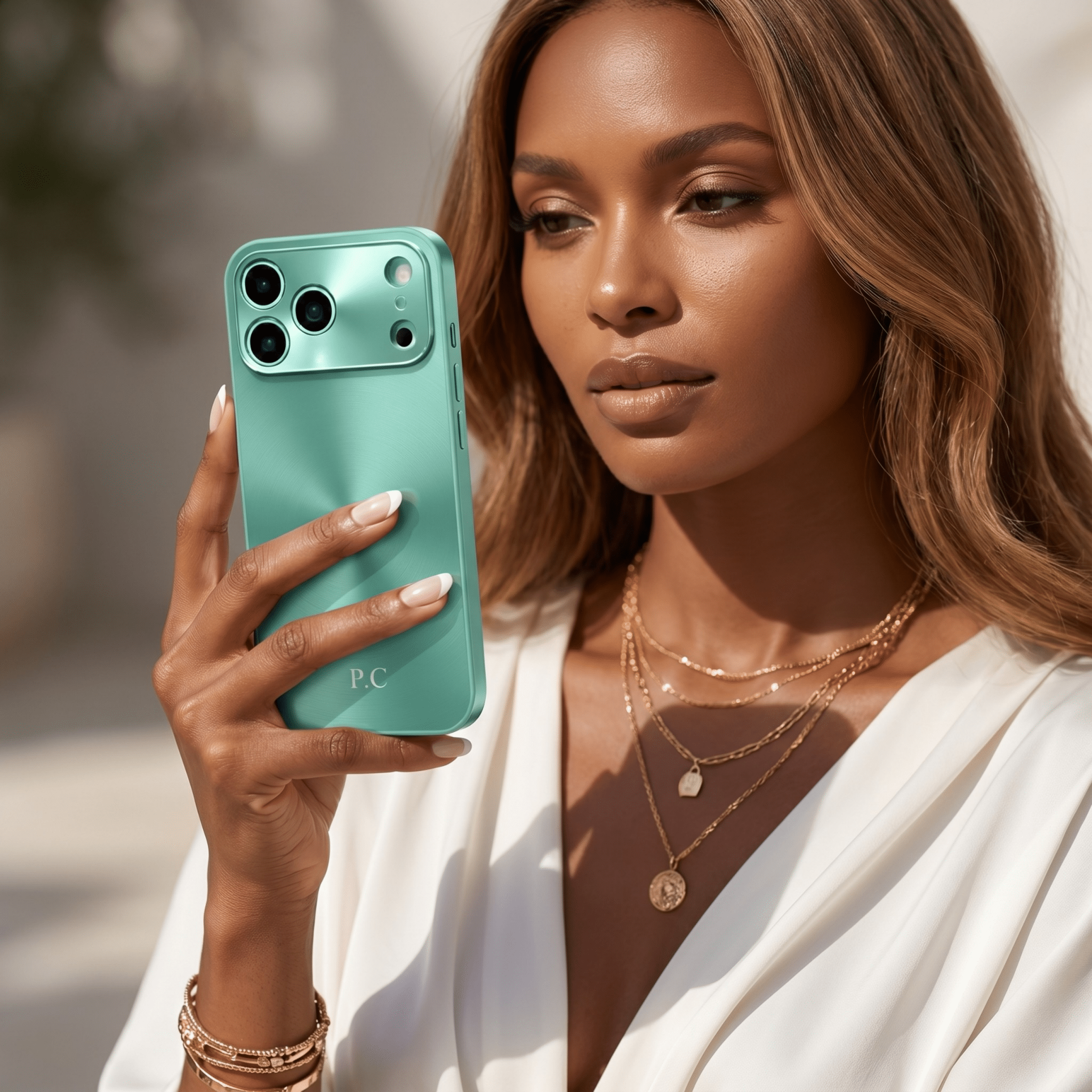 Green Flashy Alu iPhone Case - Poly Bands