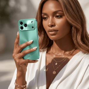 Green Flashy Alu iPhone Case - Poly Bands