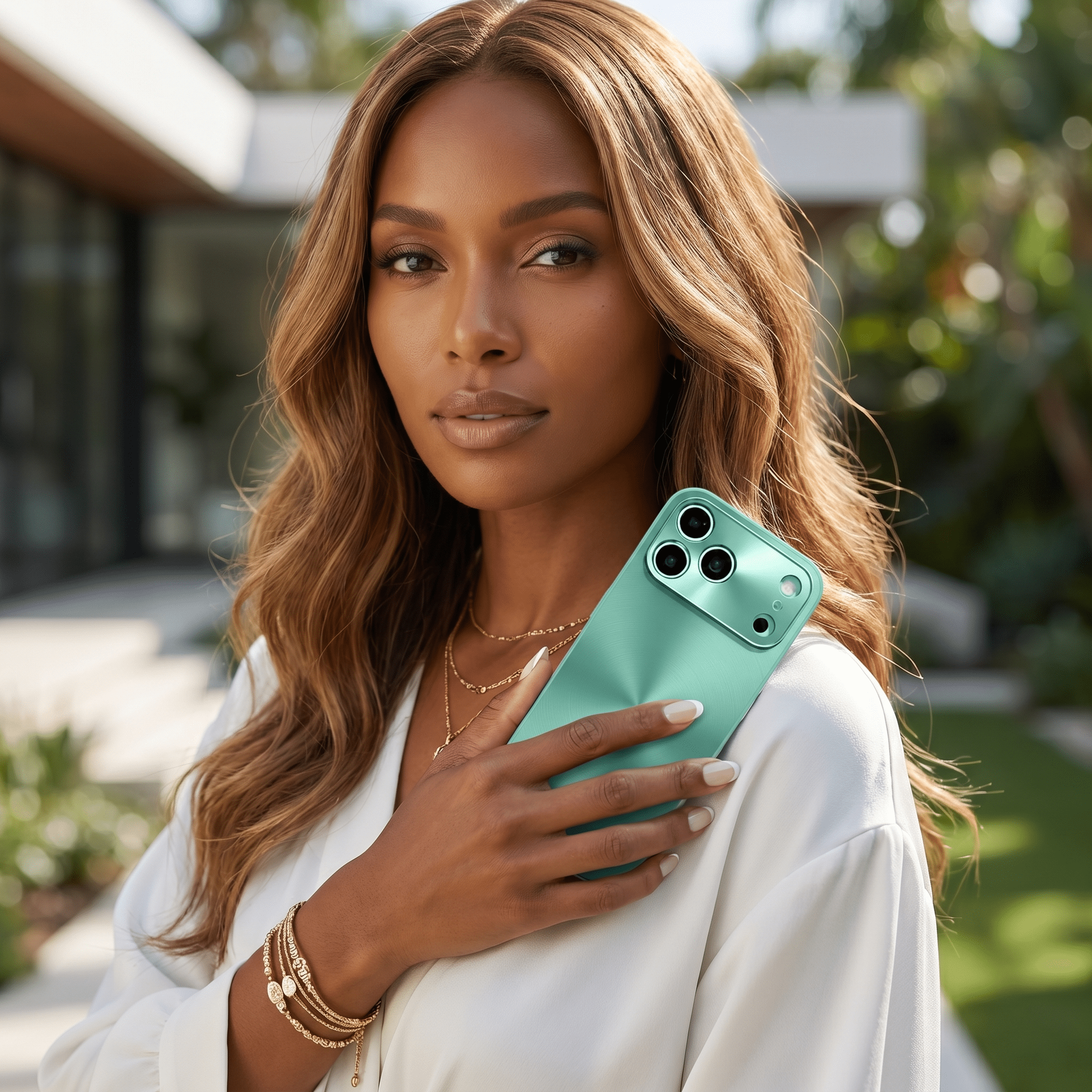 Green Flashy Alu iPhone Case - Poly Bands
