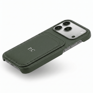 Green iPhone Case with Card Holder - Poly Bands