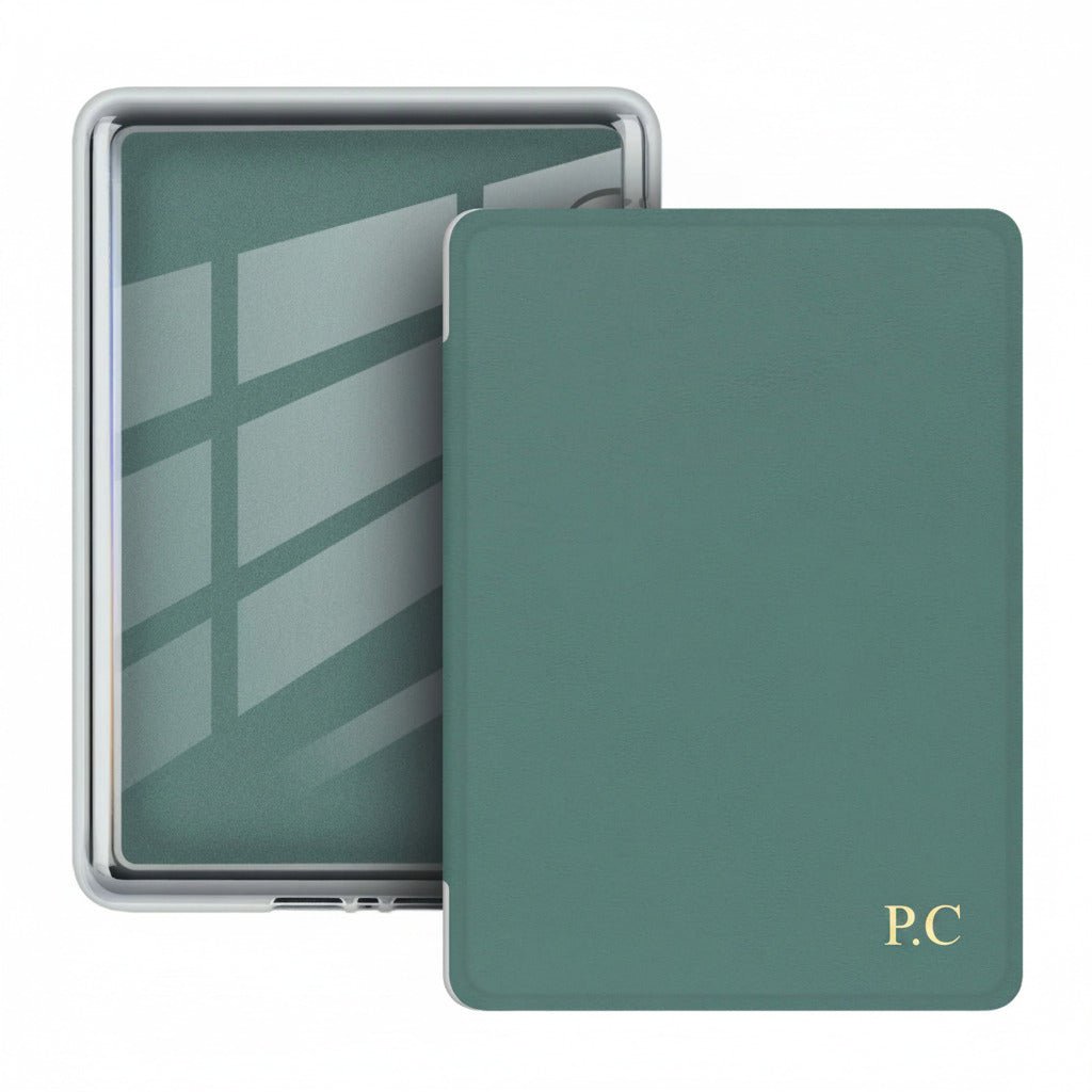 Green Leather Kindle Case - Poly Bands