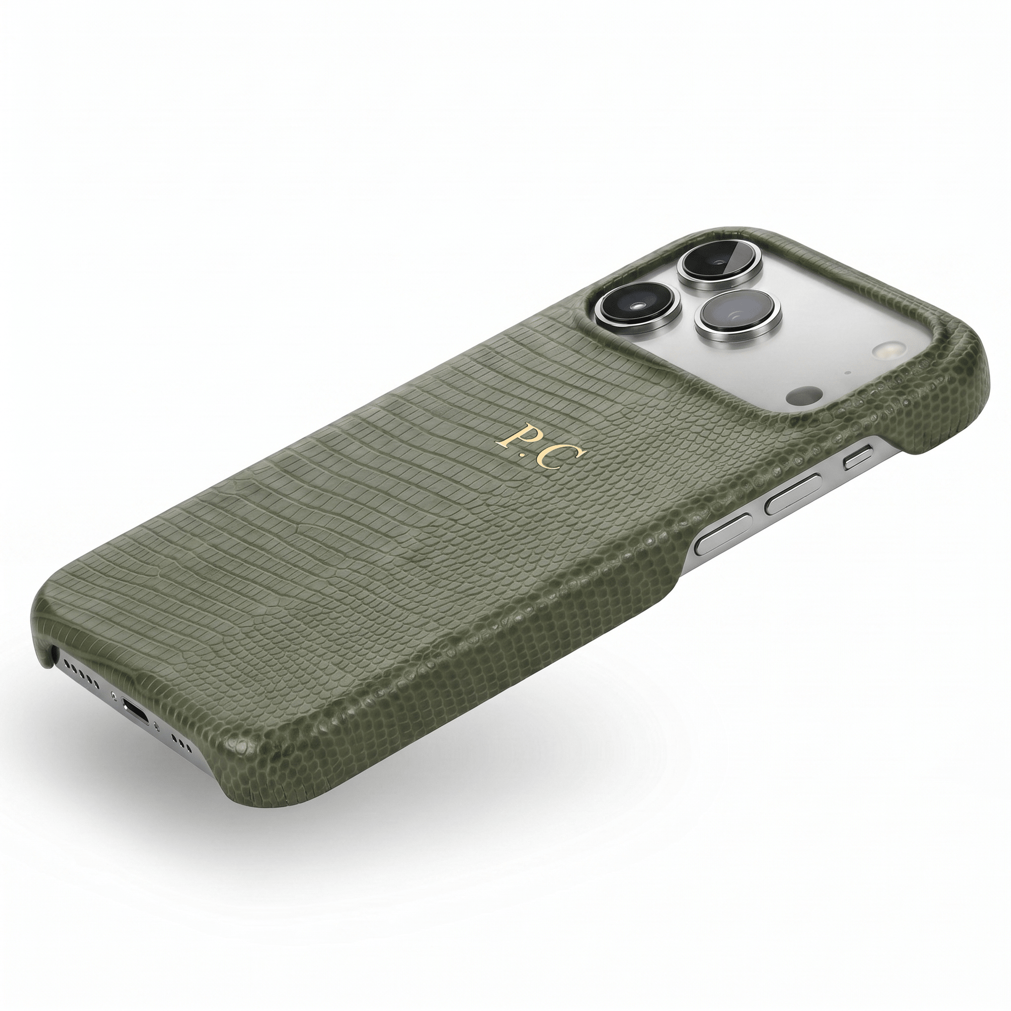 Green Leather Snake iPhone Case - Poly Bands
