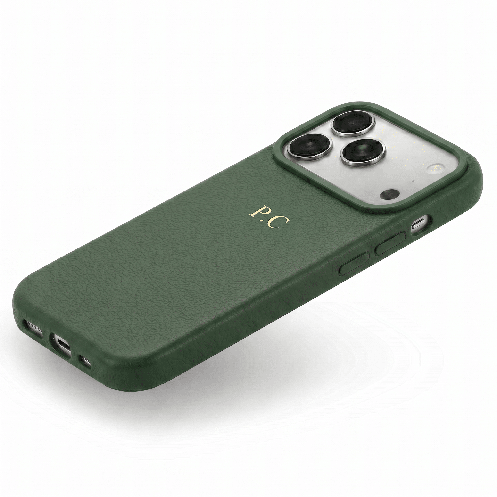 Green Magnetic Leather iPhone Case - Poly Bands