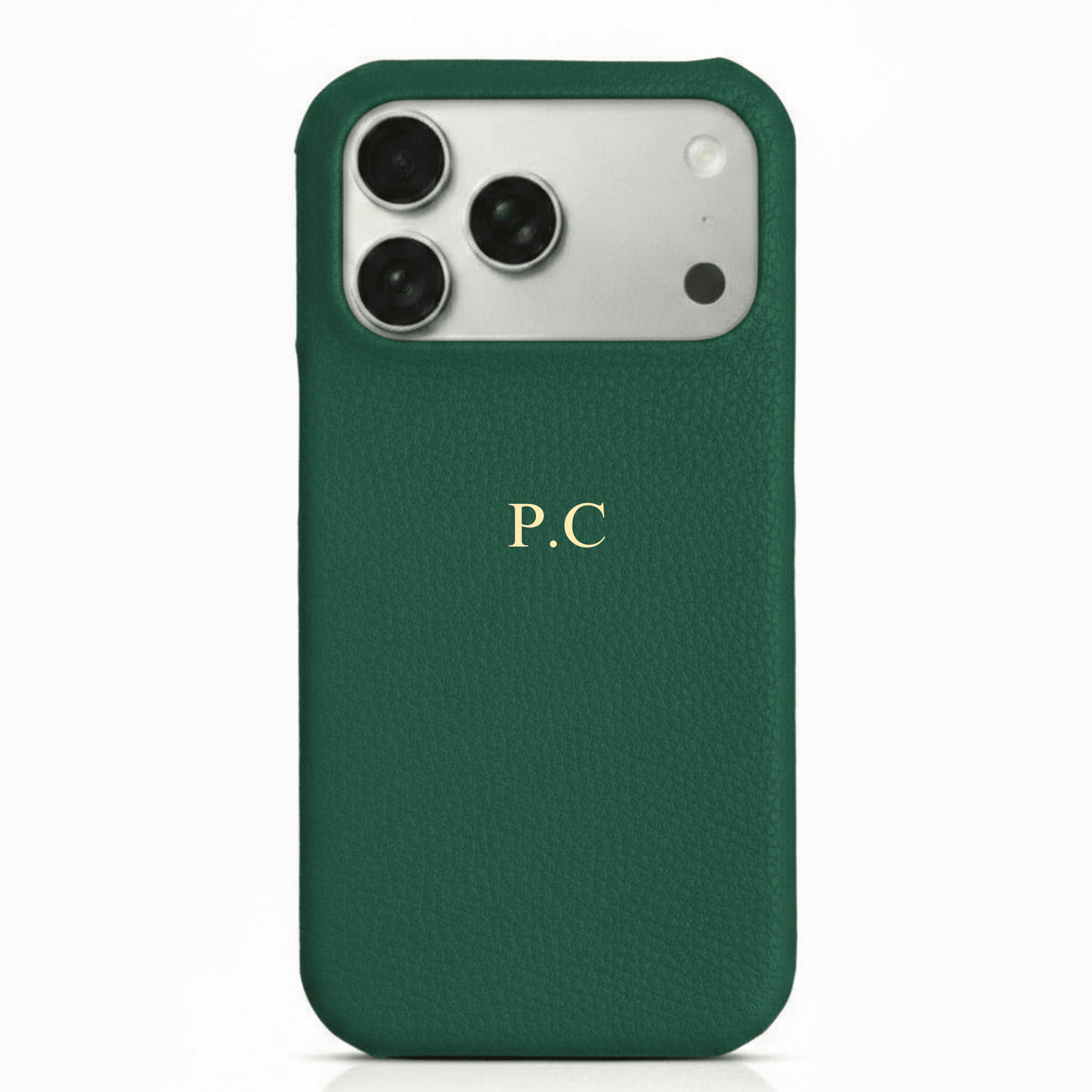 Green Pebble Leather iPhone Case - Poly Bands