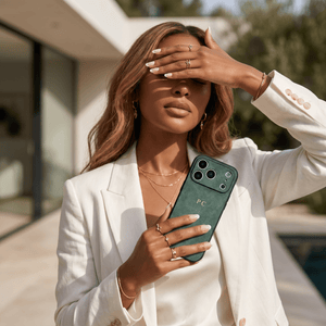 Green Suede iPhone Case - Poly Bands