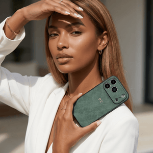 Green Suede iPhone Case - Poly Bands