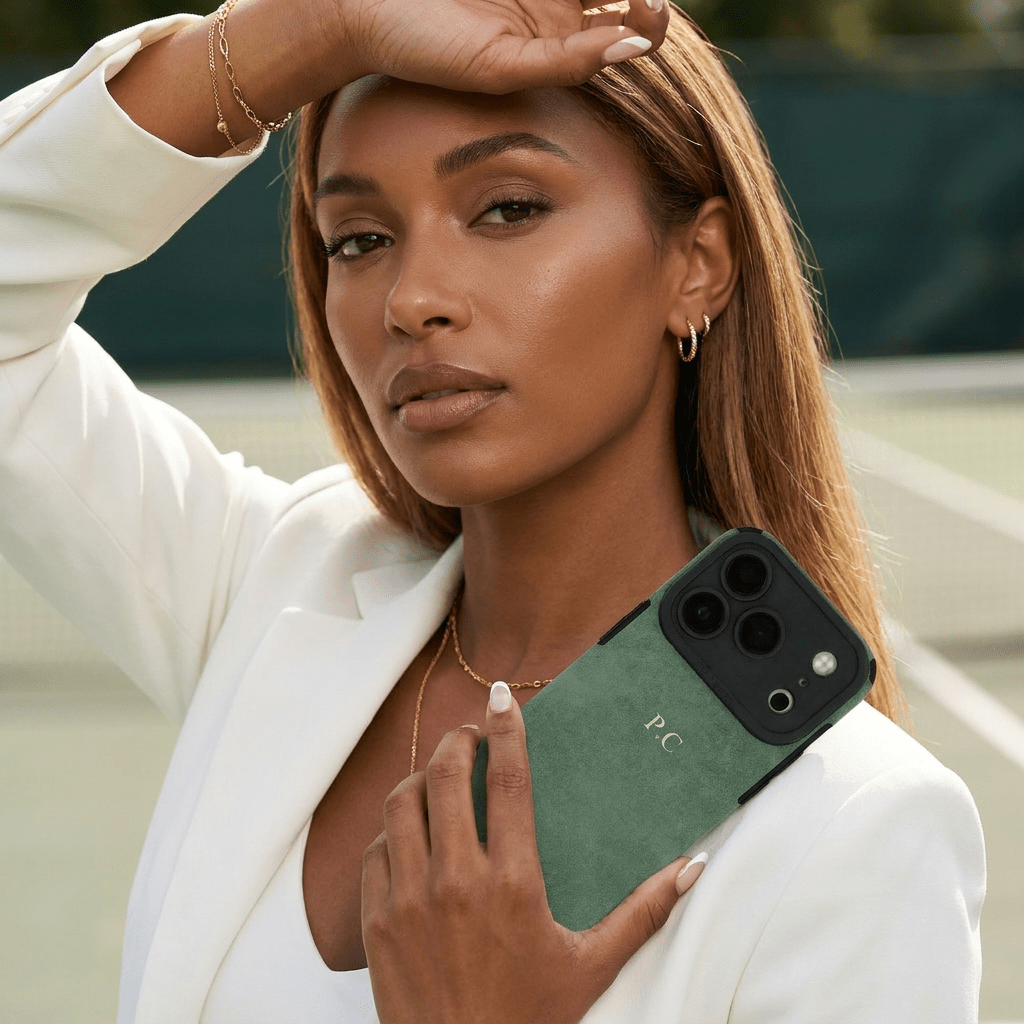 Green Suede iPhone Case - Poly Bands