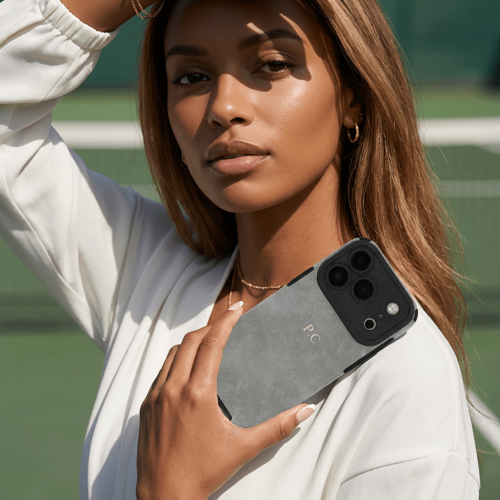 Grey Suede iPhone Case - Poly Bands