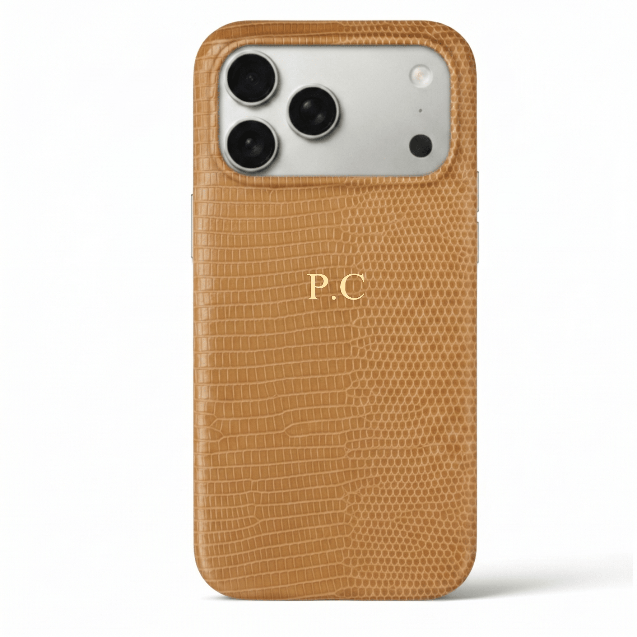 Khaki Leather Snake iPhone Case - Poly Bands