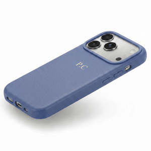 Light Blue Magnetic Leather iPhone Case - Poly Bands