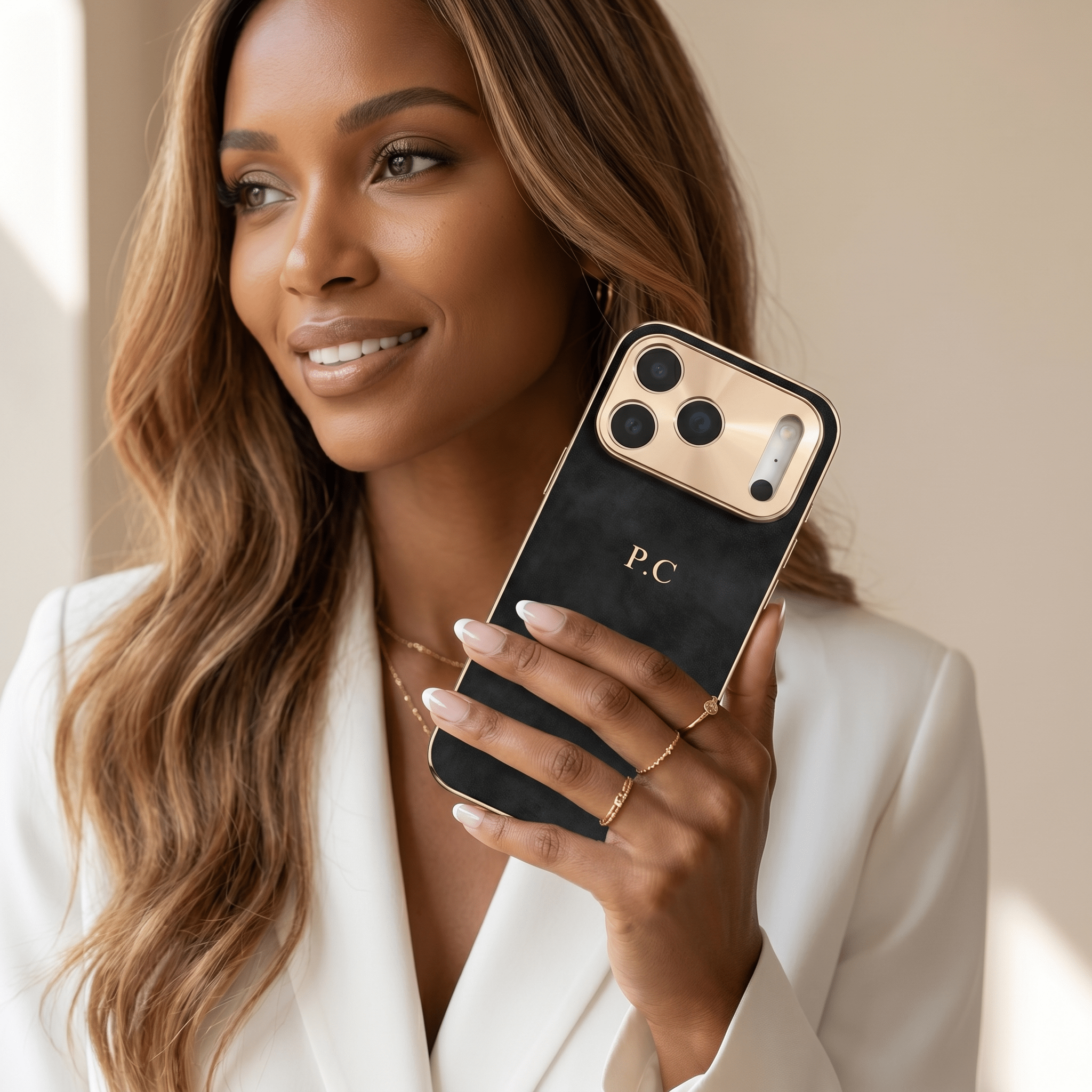 Luxury Lambskin Leather Custom iPhone Case - Poly Bands