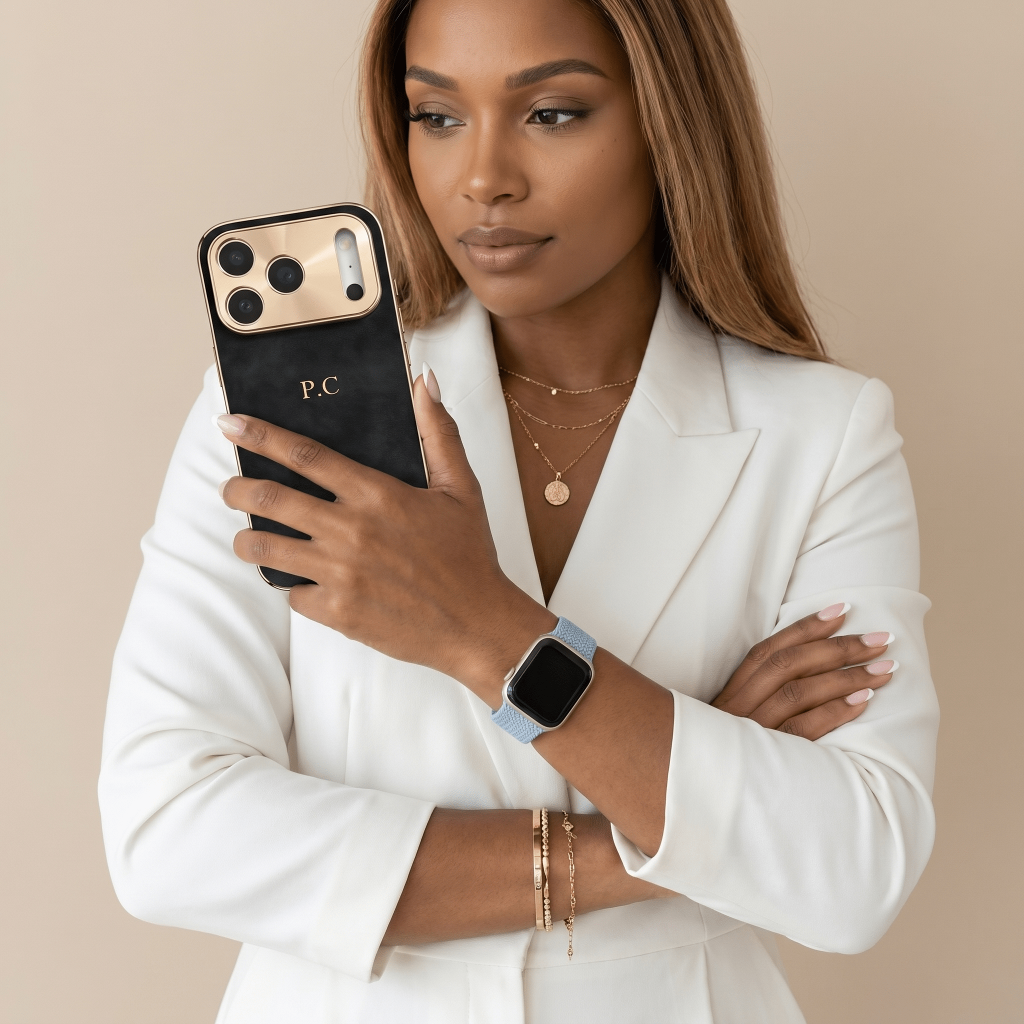 Luxury Lambskin Leather Custom iPhone Case - Poly Bands