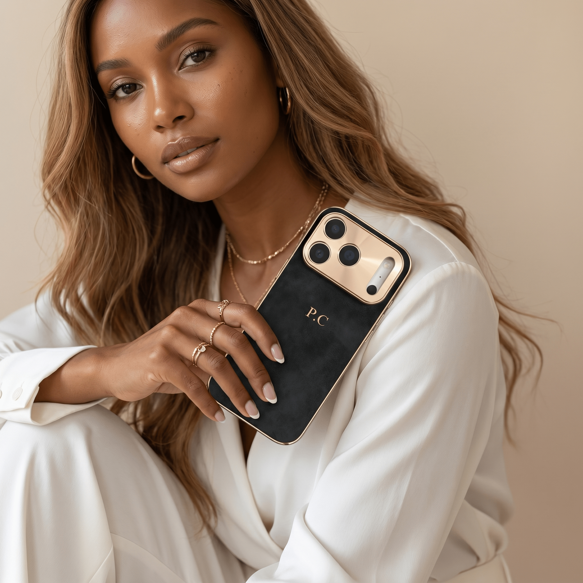 Luxury Lambskin Leather Custom iPhone Case - Poly Bands