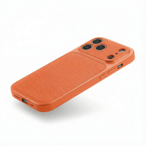Orange Personalized iPhone Case With Leather - Poly Bands