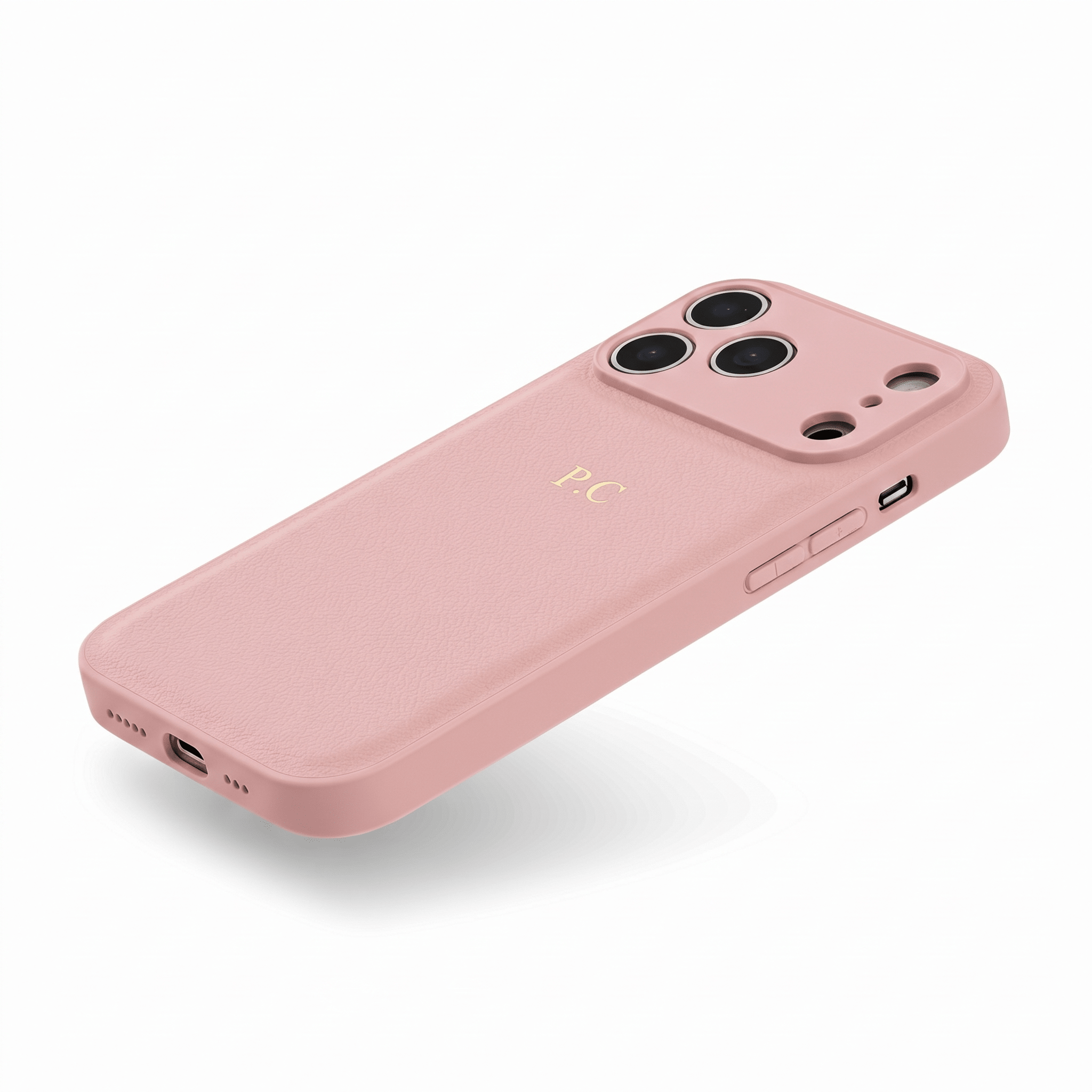 Pink Leather iPhone Case - Poly Bands