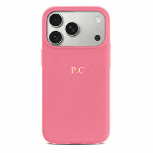Pink Leather iPhone Case - Poly Bands
