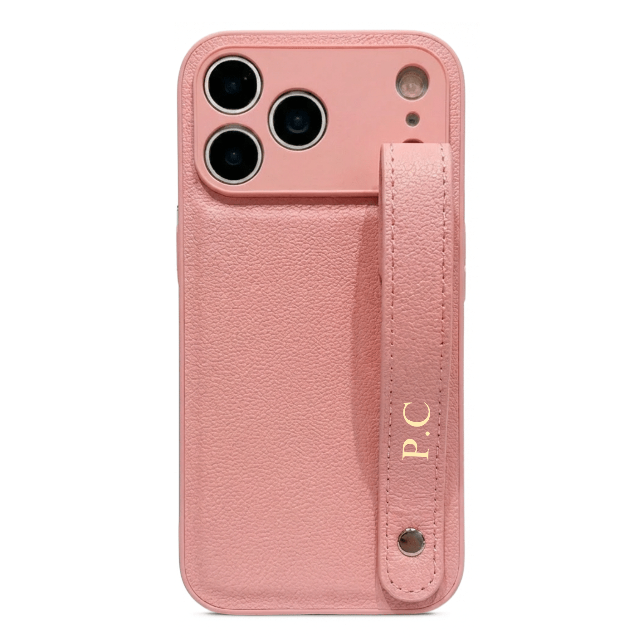 Pink Leather iPhone Case with Strap - Poly Bands