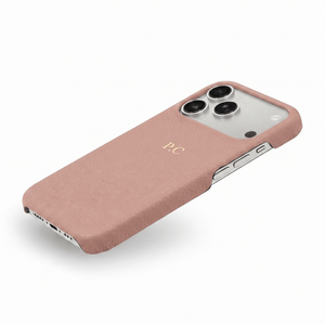 Pink Pebble Leather iPhone Case - Poly Bands