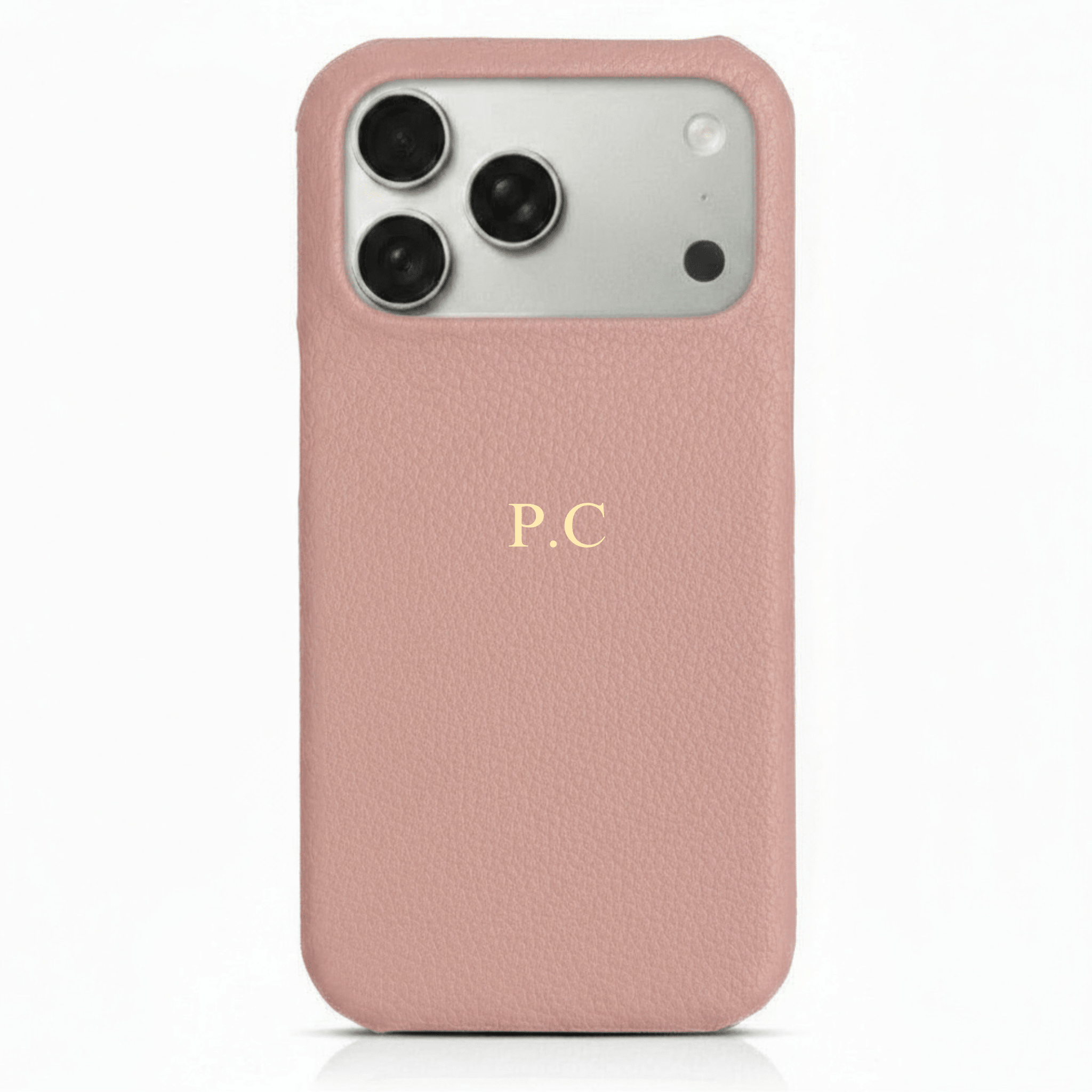 Pink Pebble Leather iPhone Case - Poly Bands