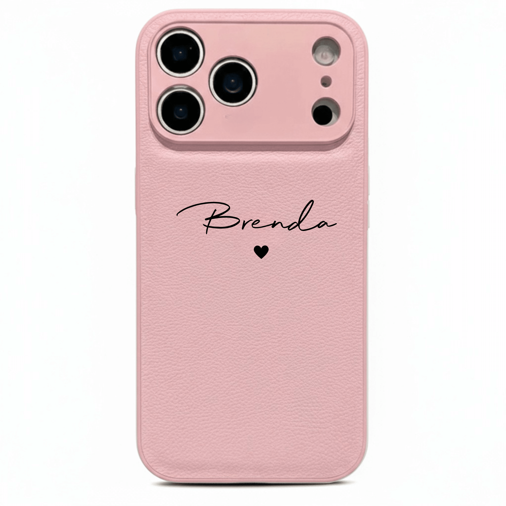 Pink Personalized Leather iPhone Case - Poly Bands