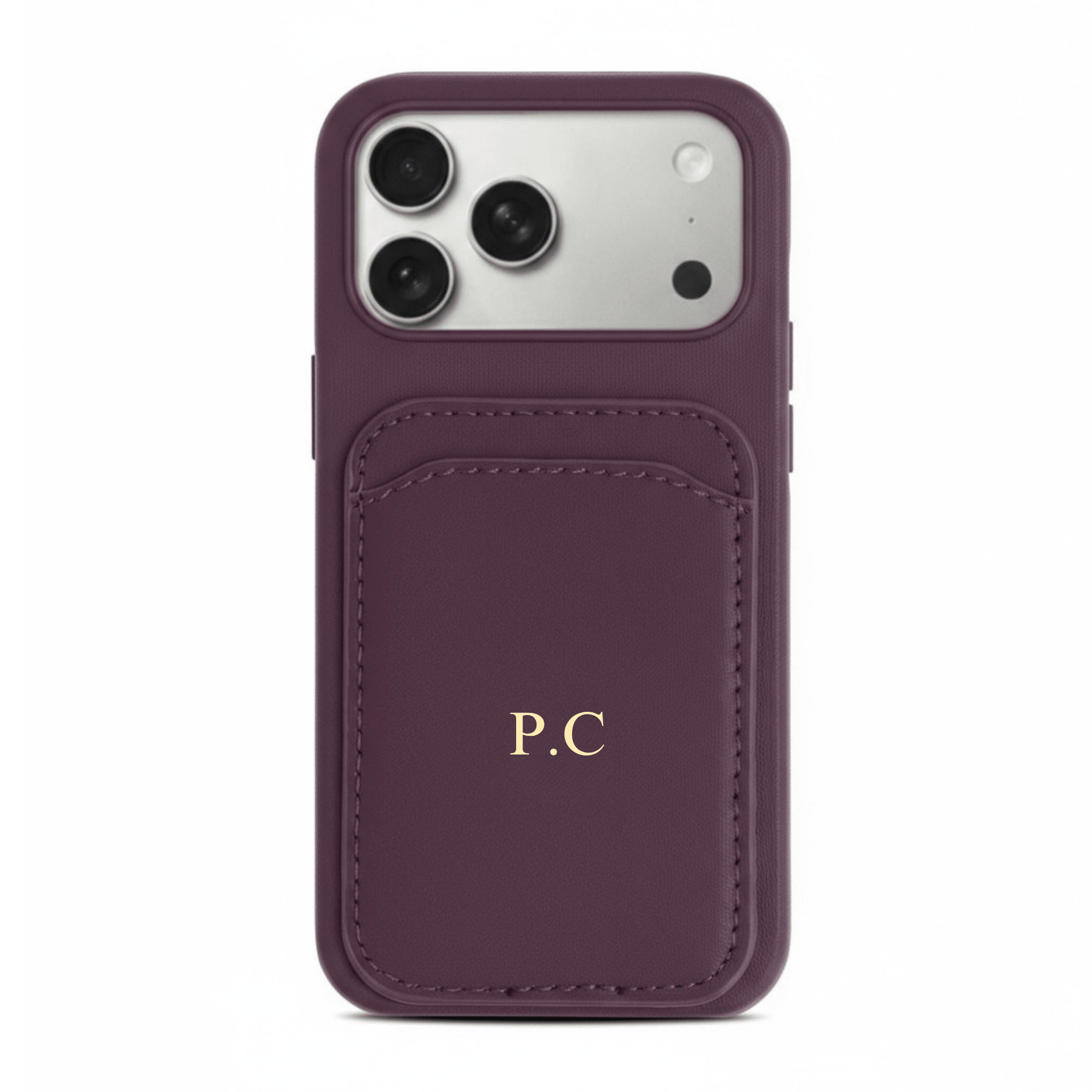 Purple iPhone Case with Card Holder - Poly Bands