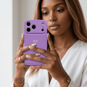 Purple Leather iPhone Case - Poly Bands