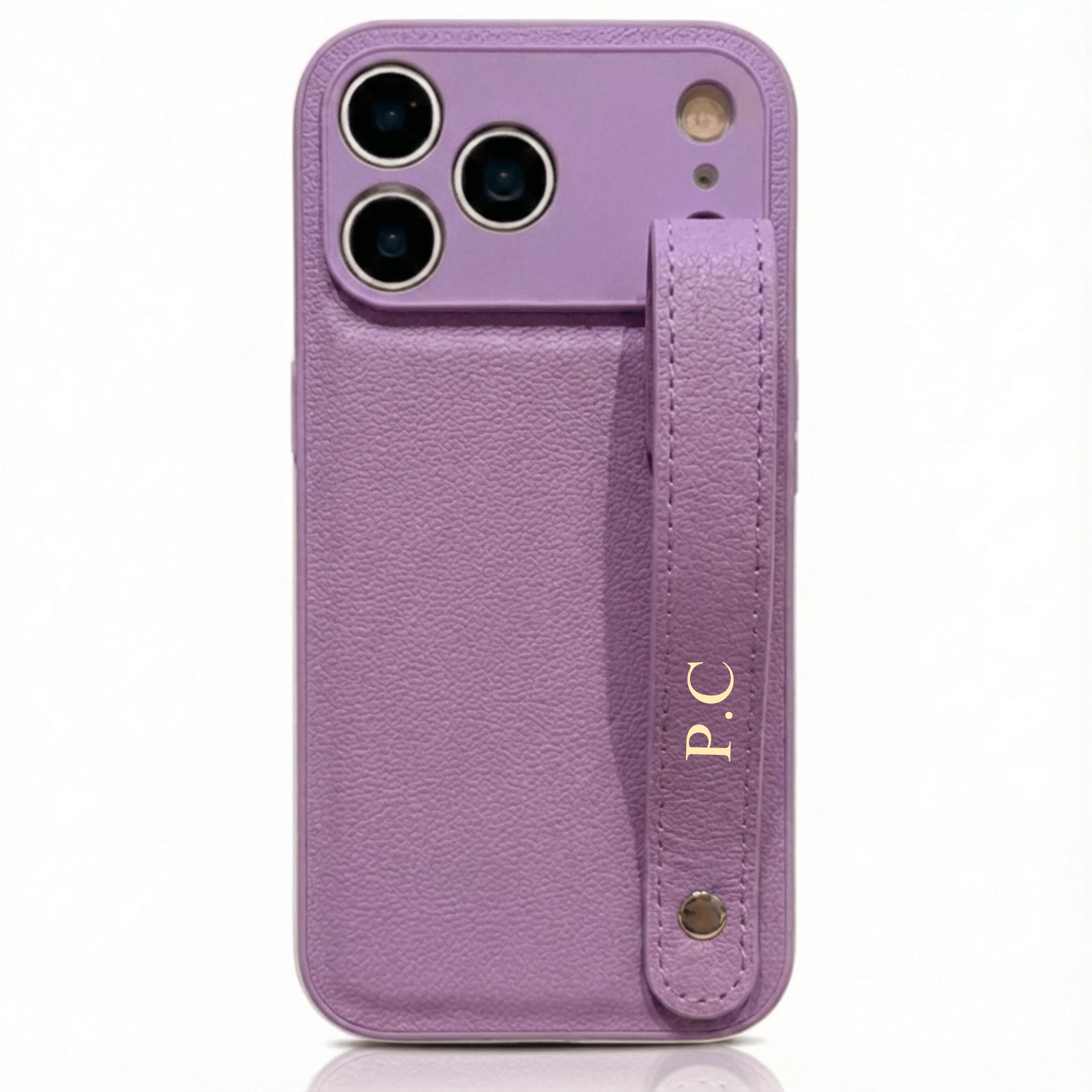 Purple Leather iPhone Case with Strap - Poly Bands