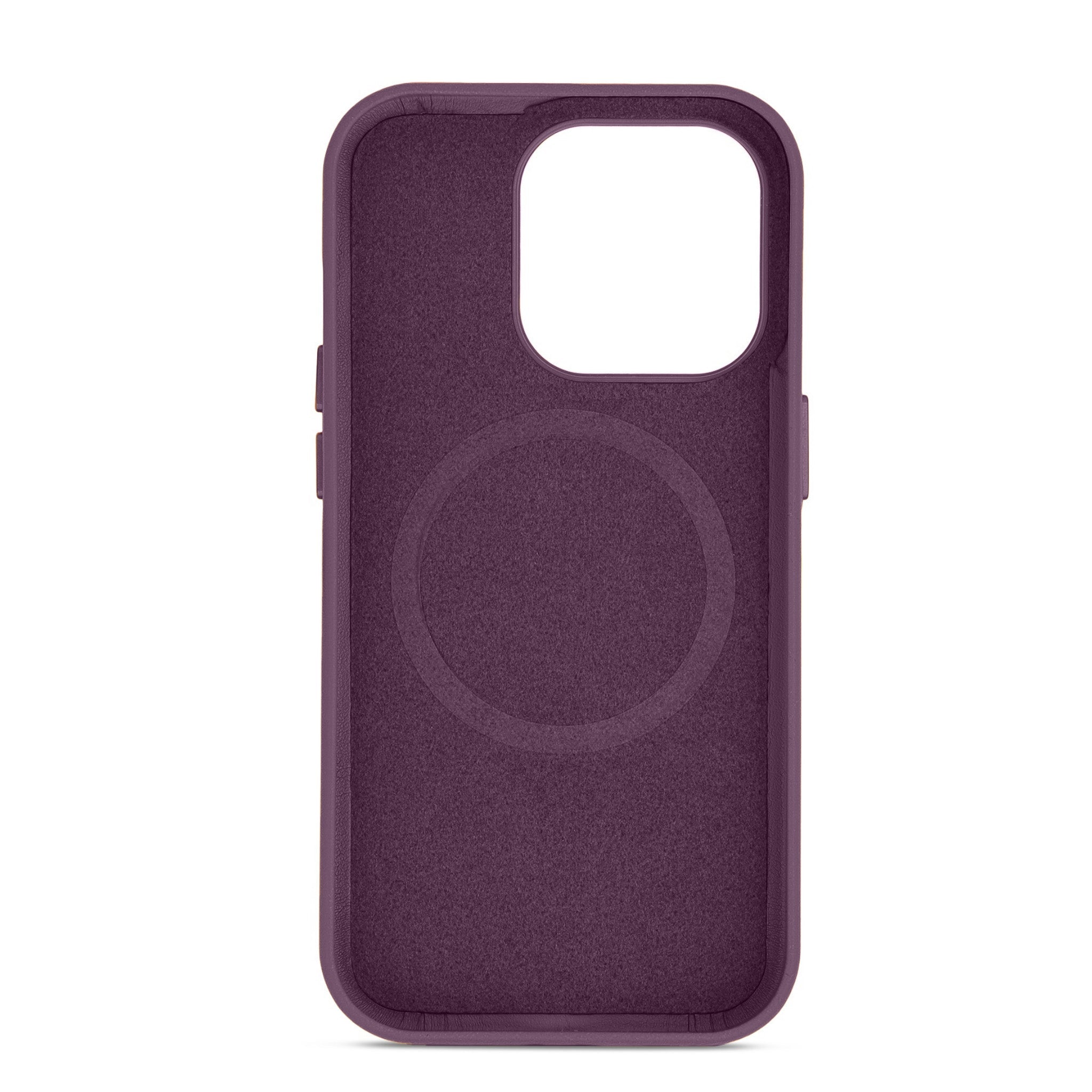 Purple Leather Magnetic iPhone Case with Pearl Strap - Poly Bands
