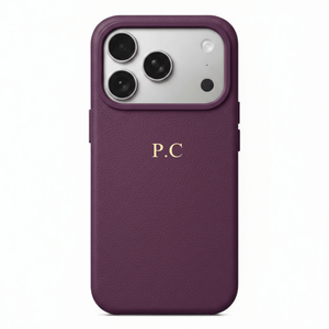 Purple Magnetic Leather iPhone Case - Poly Bands
