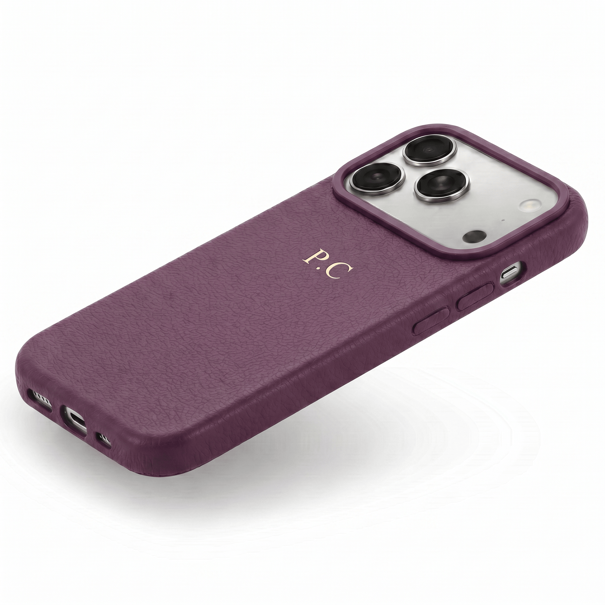 Purple Magnetic Leather iPhone Case - Poly Bands