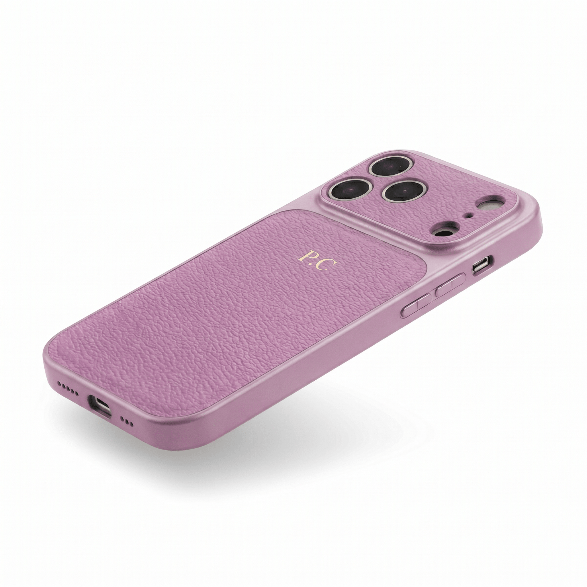 Purple Personalized iPhone Case With Leather - Poly Bands