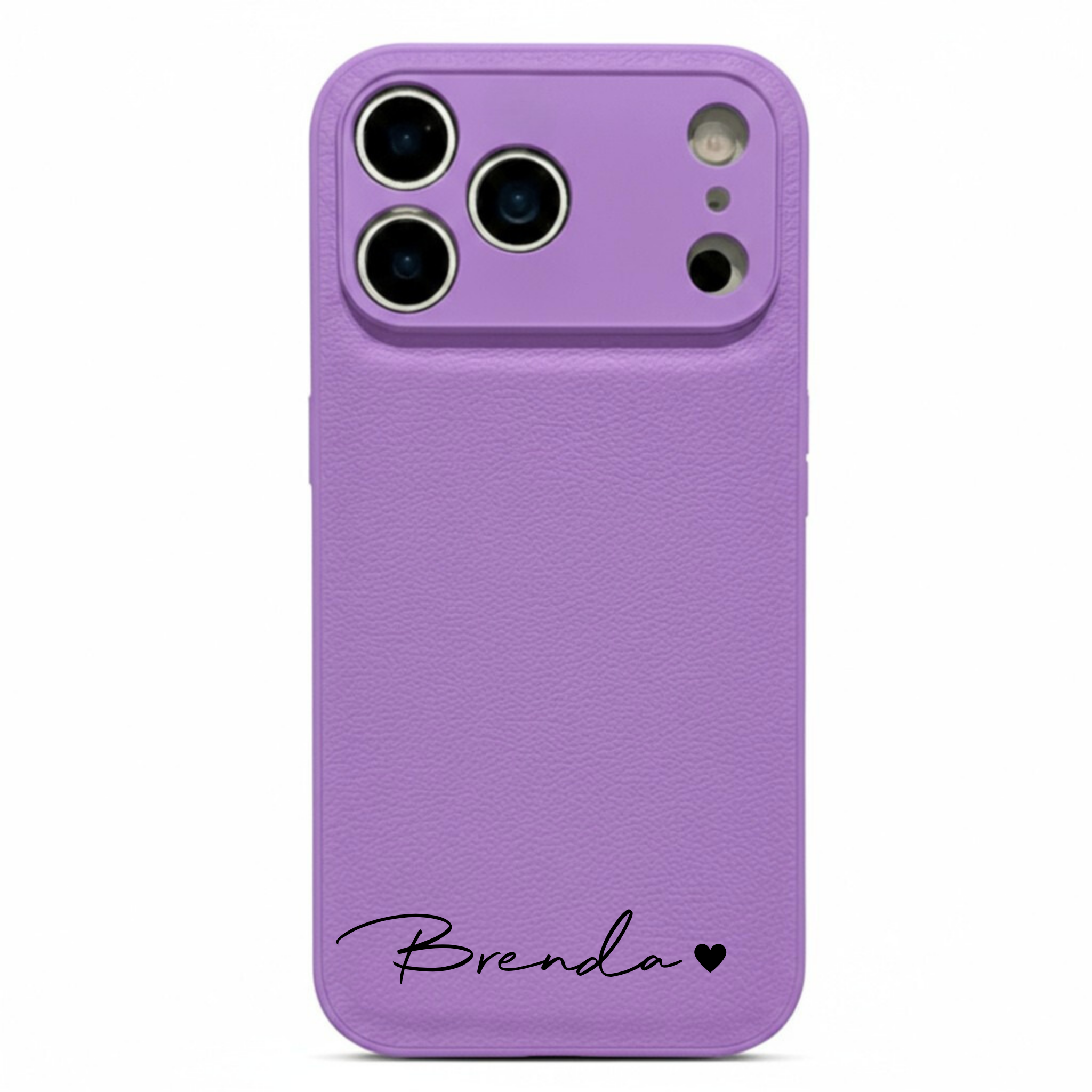 Purple Personalized Leather iPhone Case - Poly Bands